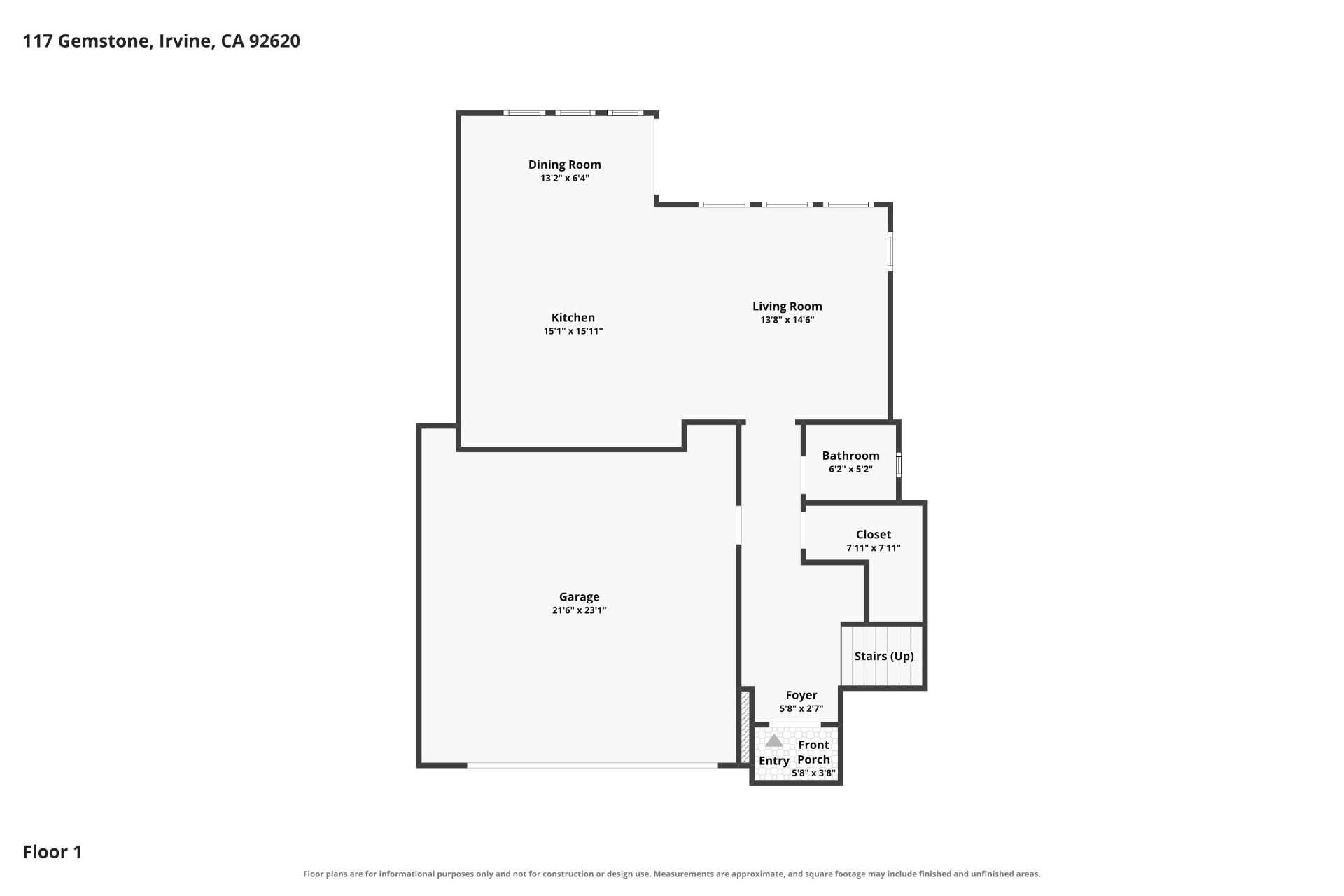 Floor Plan of 117 Gemstone, Irvine, CA 92620