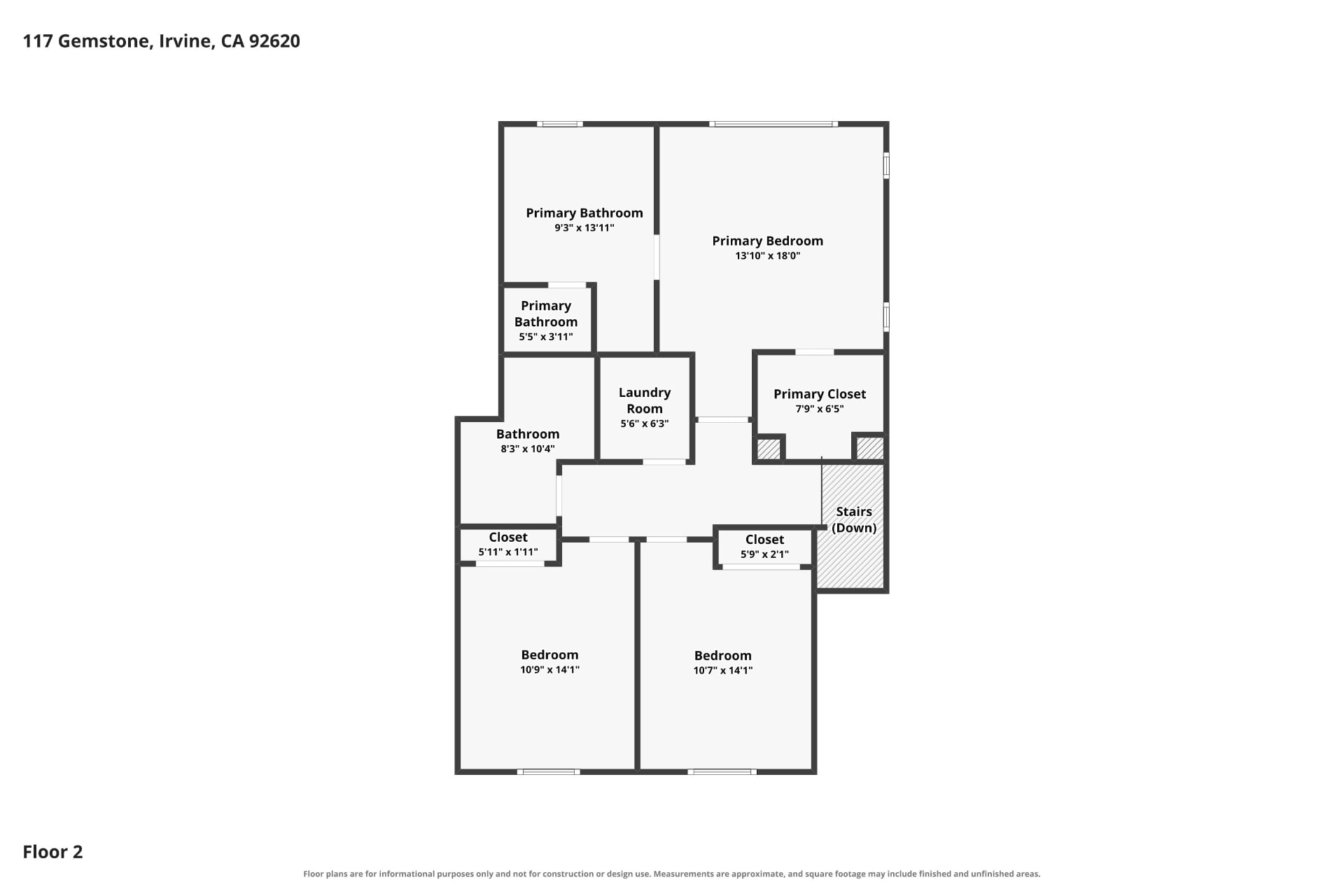 Floor Plan of 117 Gemstone, Irvine, CA 92620